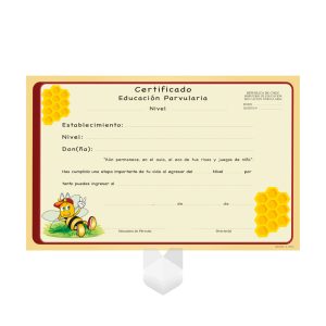 Búho; Certificado Educación Parvularia (abejita) / unidad